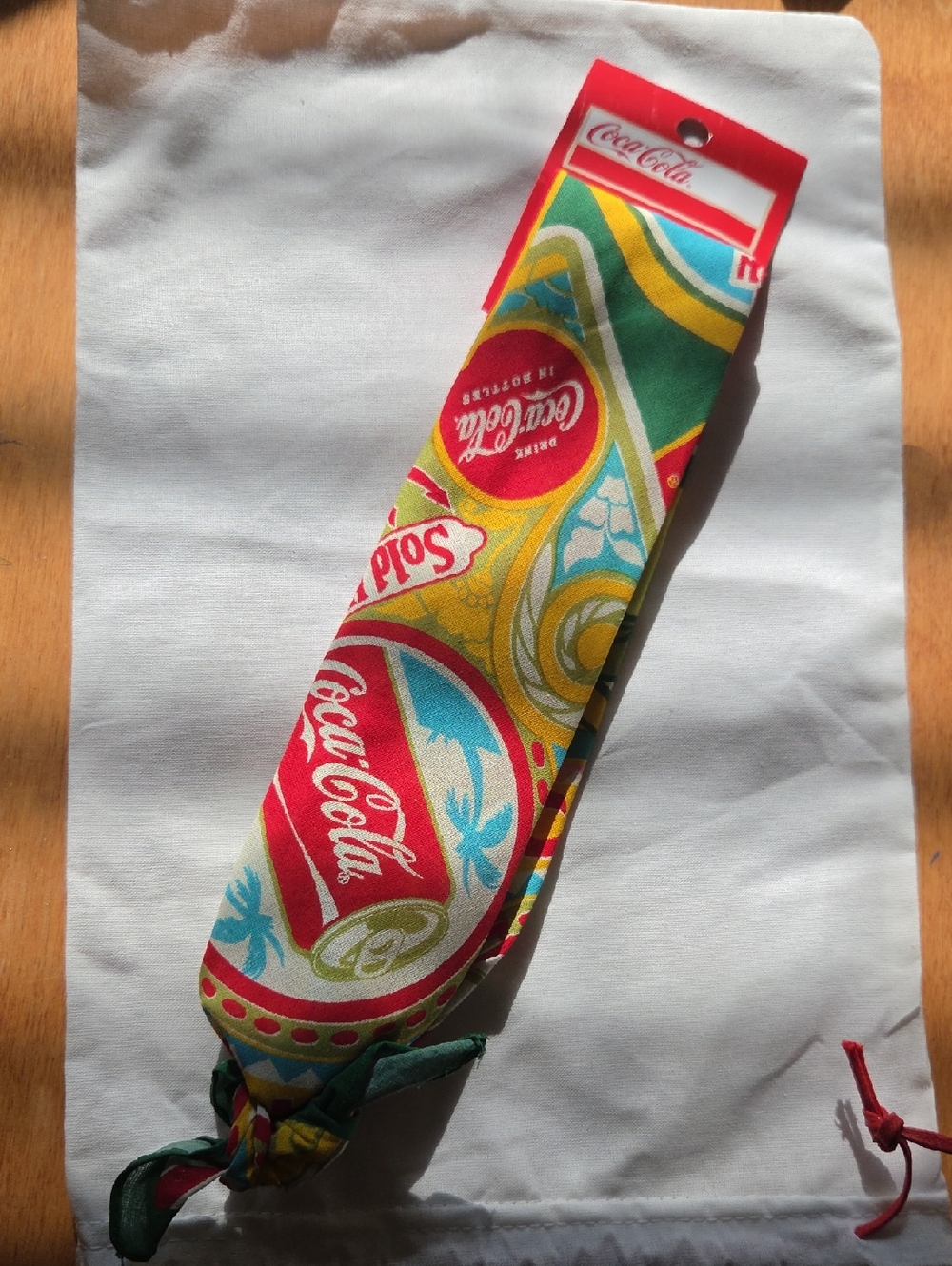 Coca Cola Red, Yellow, Green & Blue Logo Fabric Bandana